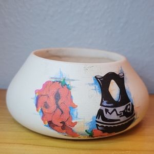 Vtg Southwest Candle Holder By Sandstone Creations Planter Pot Tea Light Project